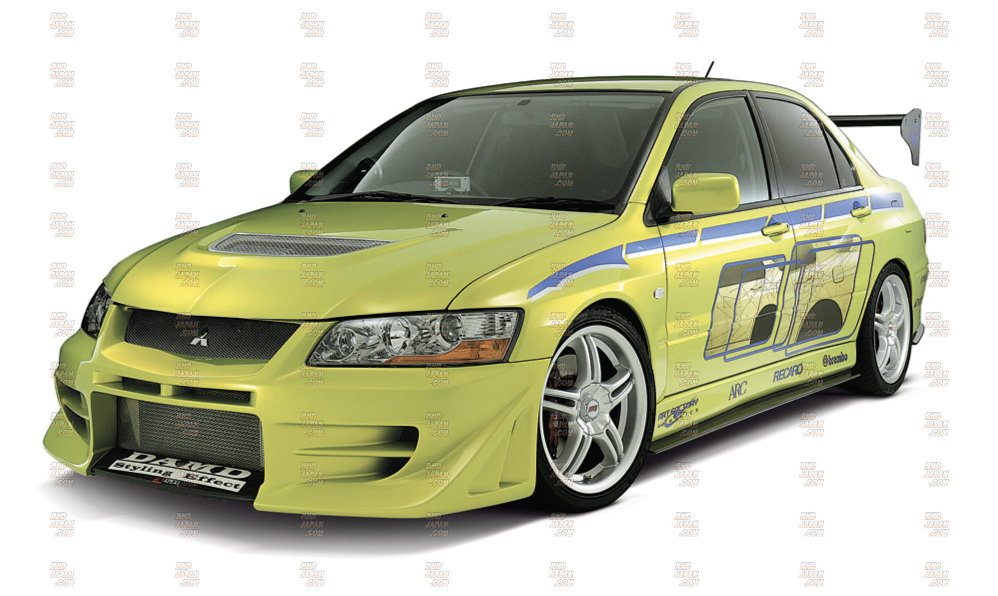 DAMD Styling Effect Rear Bumper Extension Carbon Fiber - Lancer
